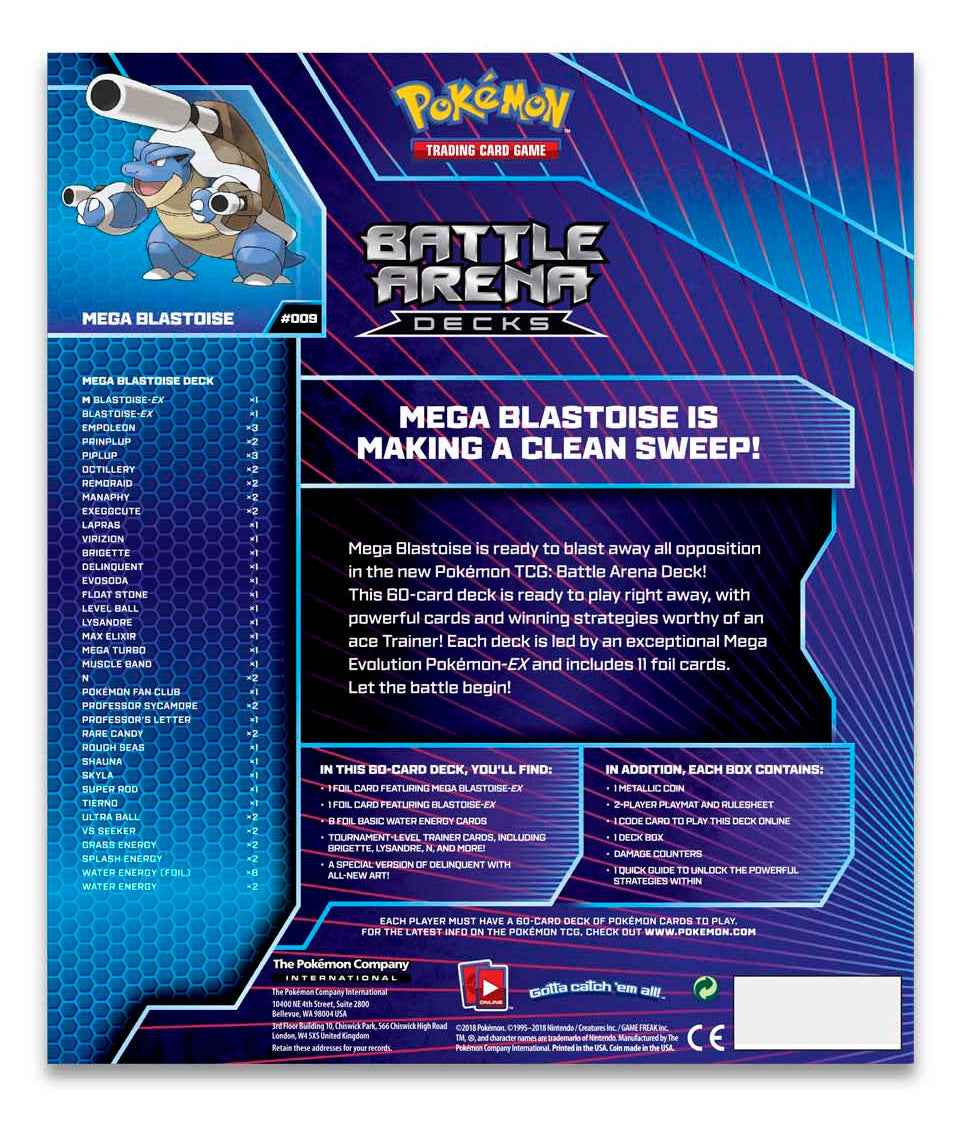 Battle Arena Deck (Mega Blastoise) | Jack's On Queen