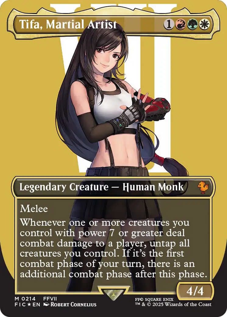 Tifa, Martial Artist (Borderless) (Surge Foil) [FINAL FANTASY Commander] | Jack's On Queen
