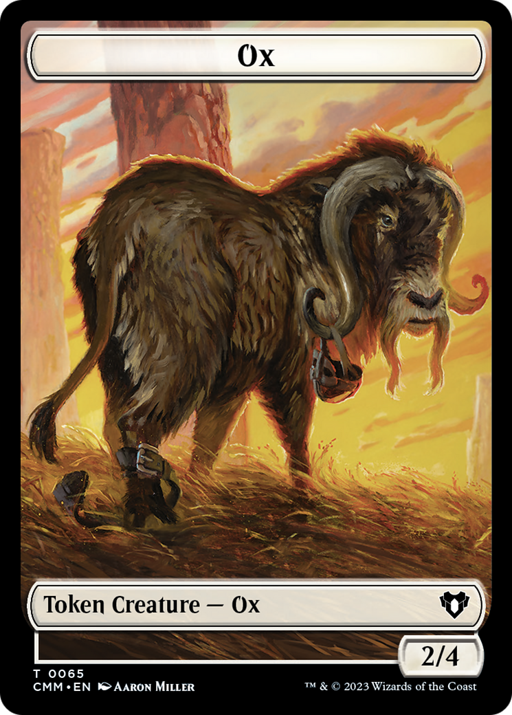 Phyrexian Golem // Ox Double-Sided Token [Commander Masters Tokens] | Jack's On Queen