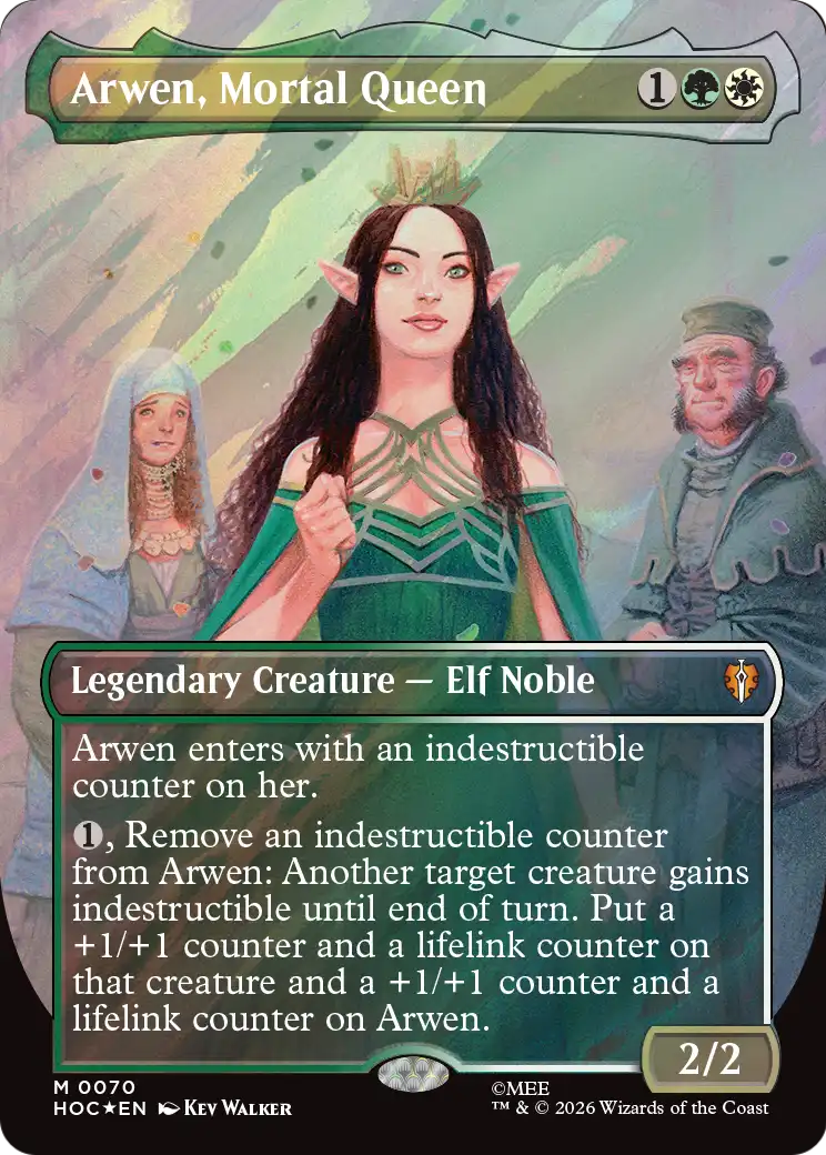 Arwen, Mortal Queen (Borderless) (Surge Foil) [The Hobbit: Eternal-Legal] | Jack's On Queen