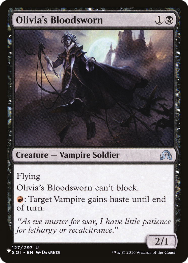 Olivia's Bloodsworn [The List Reprints] | Jack's On Queen