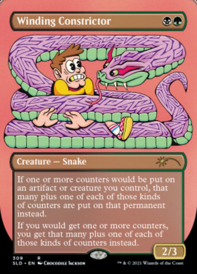 Winding Constrictor (Borderless) (Foil Etched) [Secret Lair Drop Series] | Jack's On Queen