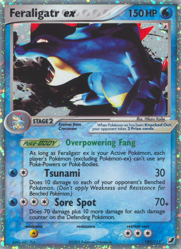 Feraligatr ex (103/115) [EX: Unseen Forces] | Jack's On Queen