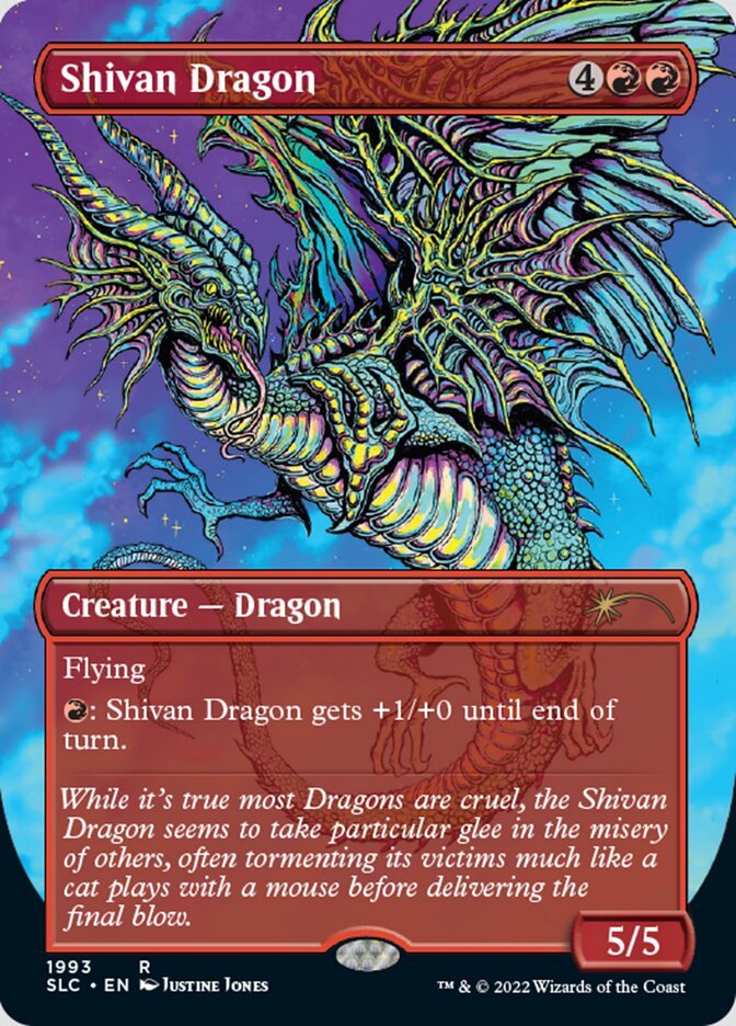 Shivan Dragon (Borderless) [Secret Lair Countdown Kit] | Jack's On Queen