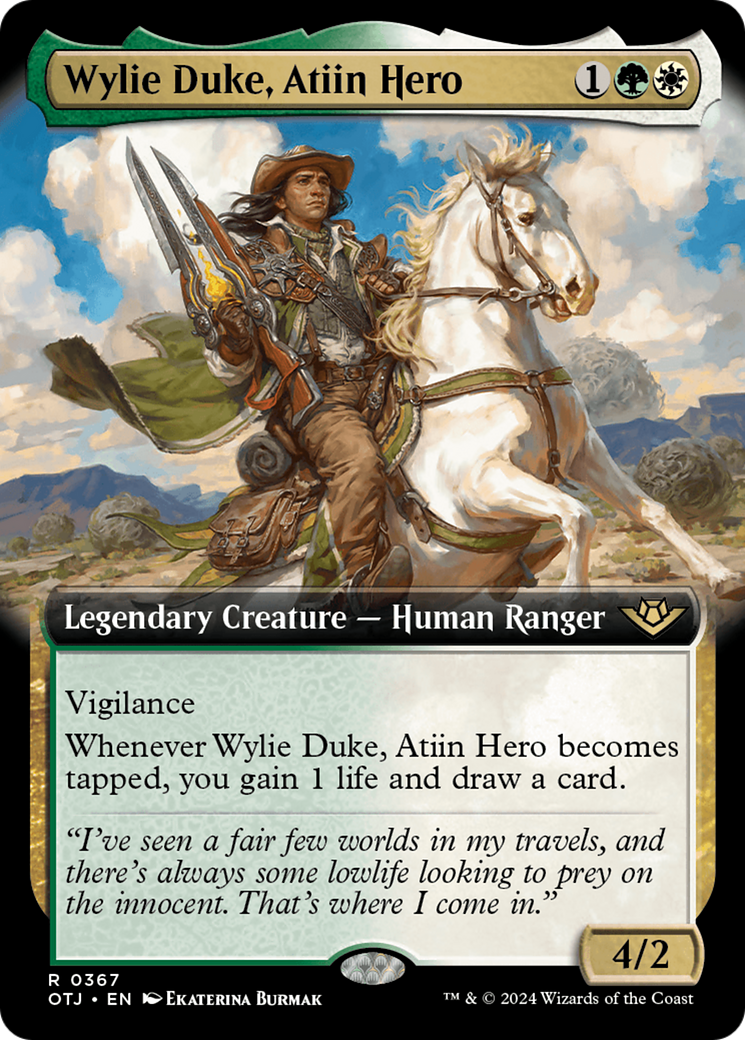 Wylie Duke, Atiin Hero (Extended Art) [Outlaws of Thunder Junction] | Jack's On Queen