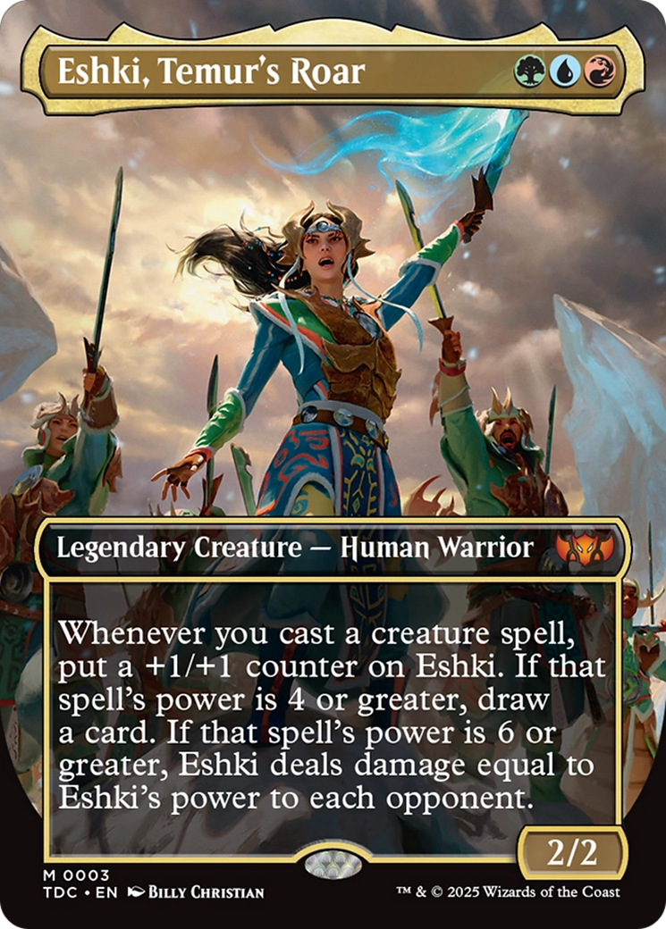 Eshki, Temur's Roar (Borderless) [Tarkir: Dragonstorm Commander] | Jack's On Queen