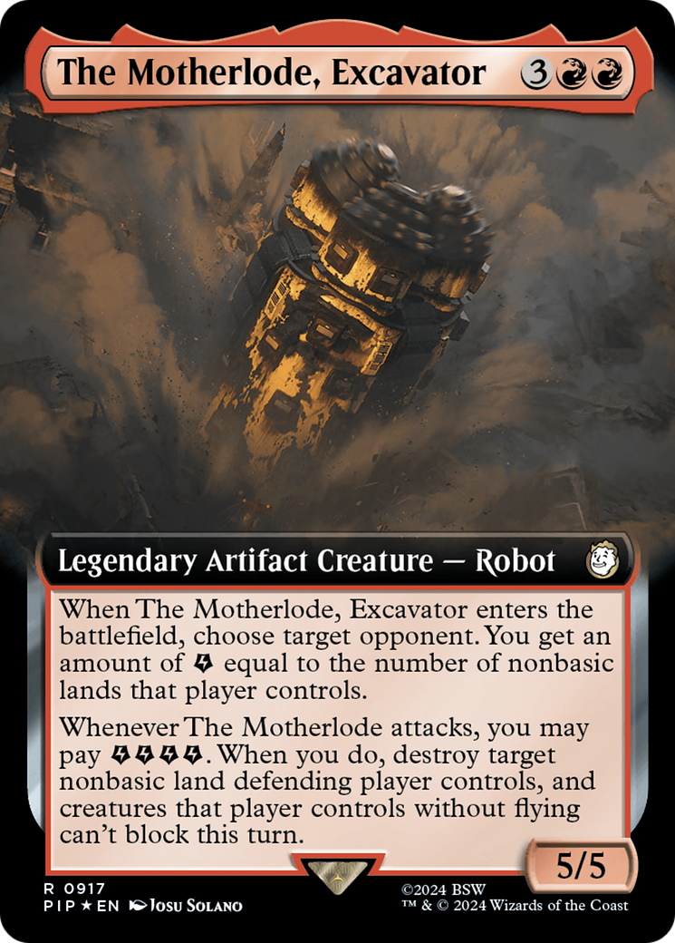 The Motherlode, Excavator (Extended Art) (Surge Foil) [Fallout] | Jack's On Queen