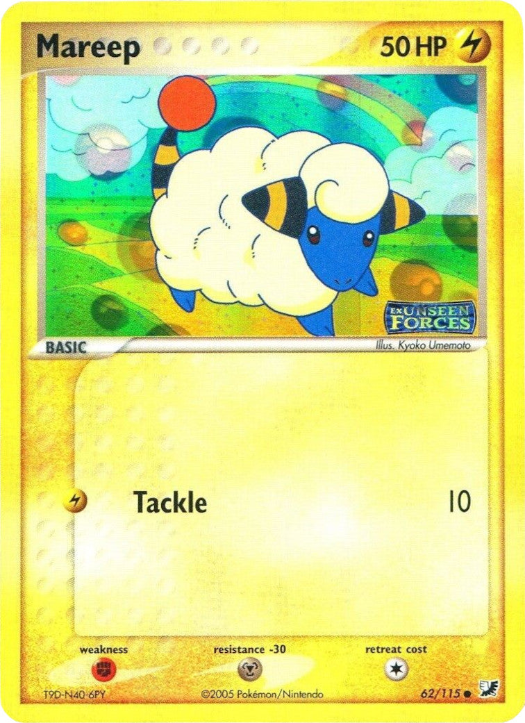 Mareep (62/115) (Stamped) [EX: Unseen Forces] | Jack's On Queen