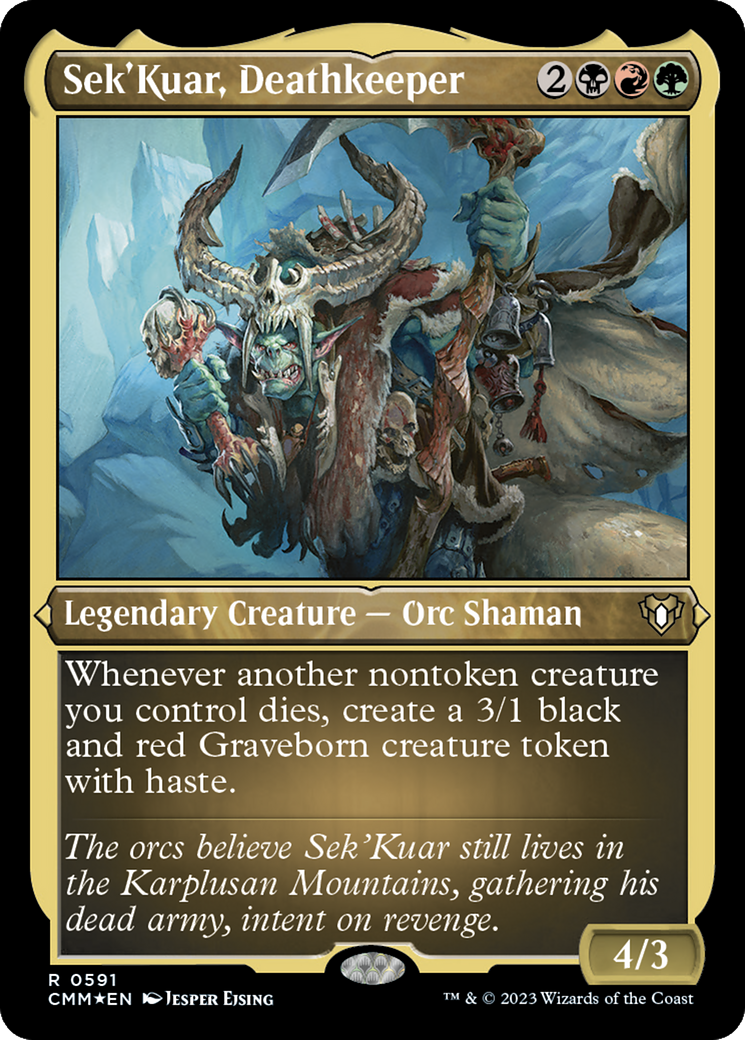 Sek'Kuar, Deathkeeper (Foil Etched) [Commander Masters] | Jack's On Queen