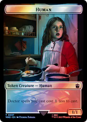 Human (0037) // Food (0057) Double-Sided Token (Surge Foil) [Doctor Who Tokens] | Jack's On Queen