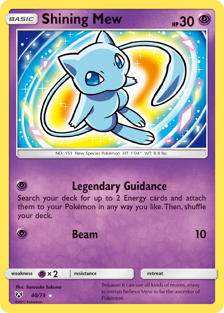 Shining Mew (40/73) [Sun & Moon: Shining Legends] | Jack's On Queen