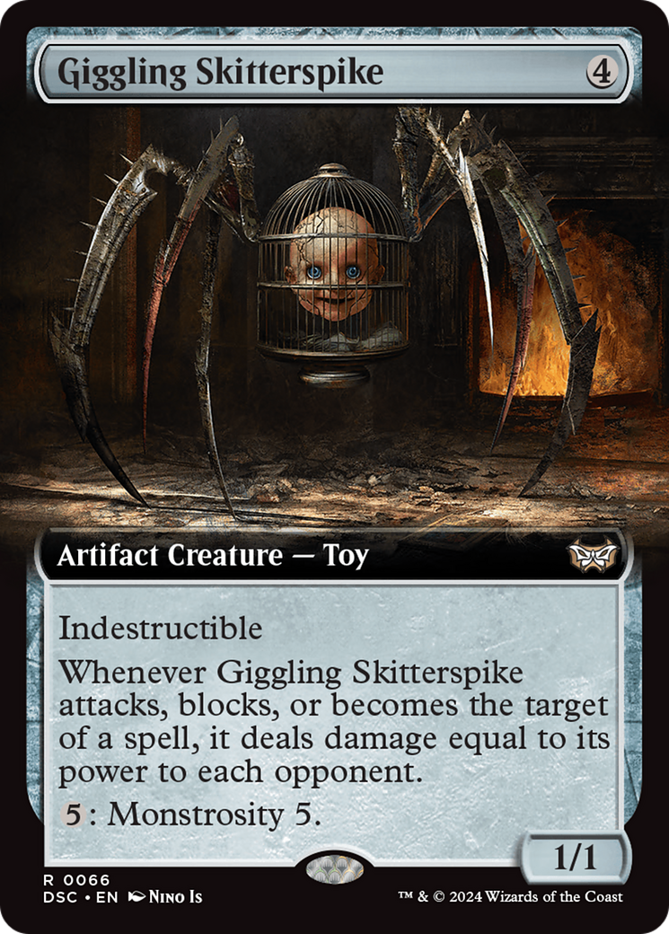 Giggling Skitterspike (Extended Art) [Duskmourn: House of Horror Commander] | Jack's On Queen