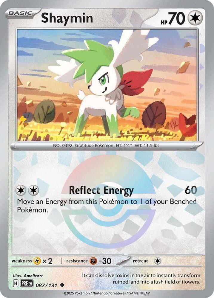 Shaymin (087/131) (Poke Ball Pattern) [Scarlet & Violet: Prismatic Evolutions] | Jack's On Queen