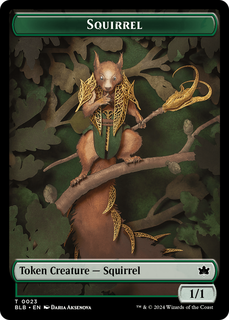 Squirrel // Treasure Double-Sided Token [Bloomburrow Tokens] | Jack's On Queen