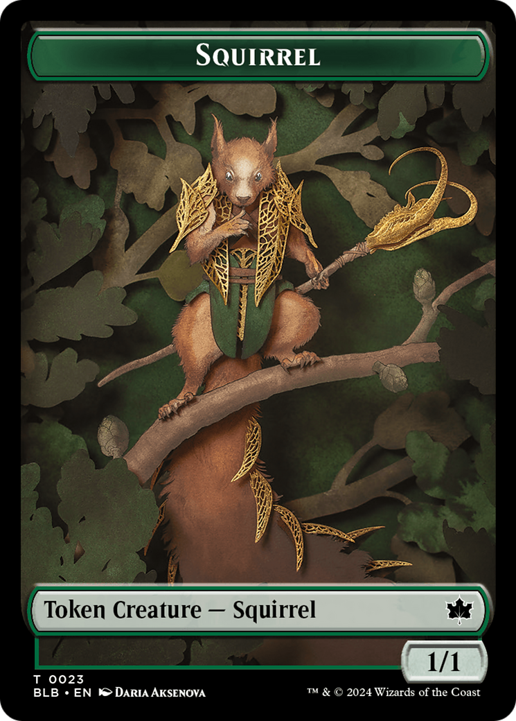 Squirrel // Food Double-Sided Token [Bloomburrow Tokens] | Jack's On Queen