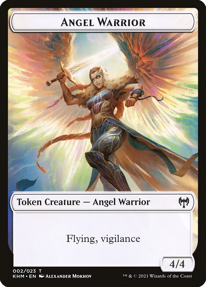 Human Warrior // Angel Warrior Double-Sided Token [Kaldheim Tokens] | Jack's On Queen
