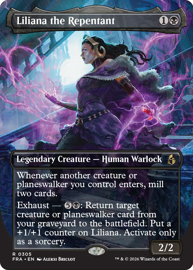 Liliana the Repentant (Borderless) [Reality Fracture] | Jack's On Queen