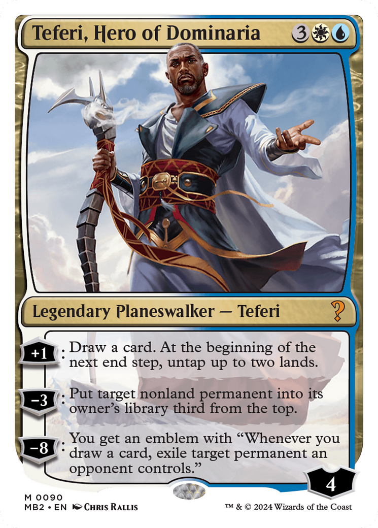 Teferi, Hero of Dominaria (White Border) [Mystery Booster 2] | Jack's On Queen