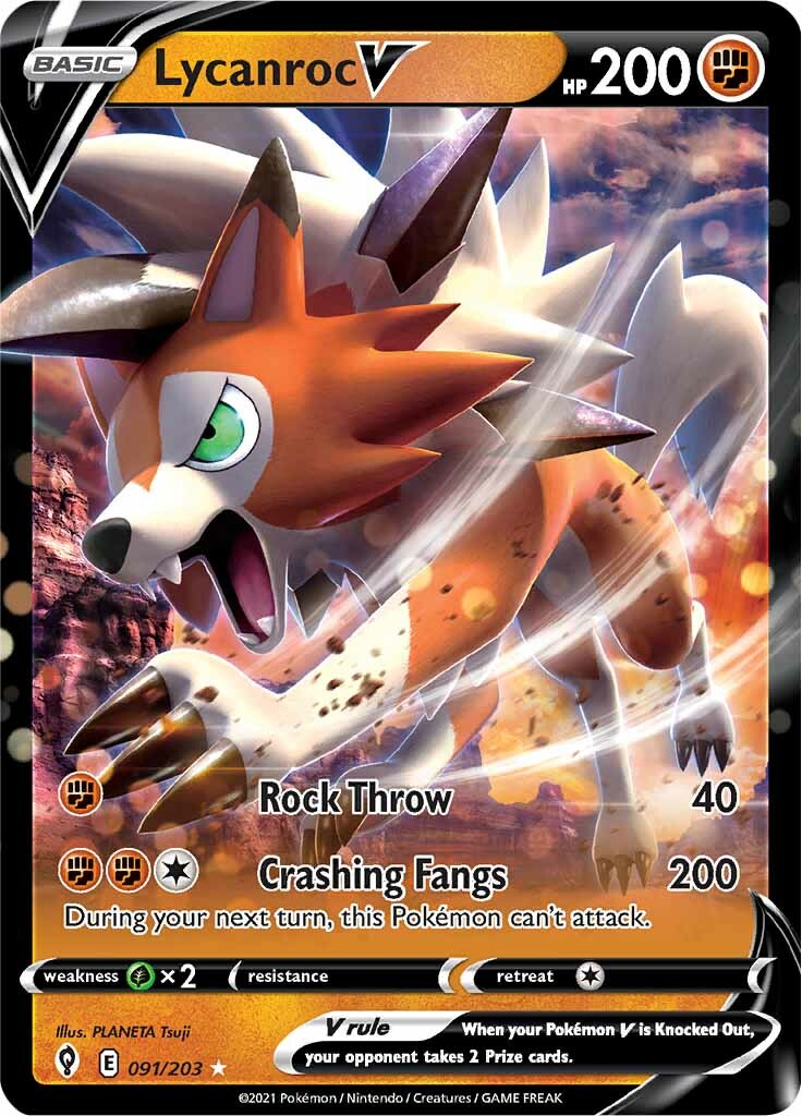 Lycanroc V (091/203) [Sword & Shield: Evolving Skies] | Jack's On Queen