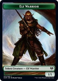 Elf Warrior // Spirit Double-Sided Token [Kaldheim Tokens] | Jack's On Queen