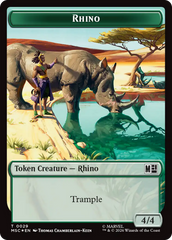 Rhino (029) // Beast (027) Double-Sided Token (Surge Foil) [Marvel Super Heroes Commander Tokens] | Jack's On Queen