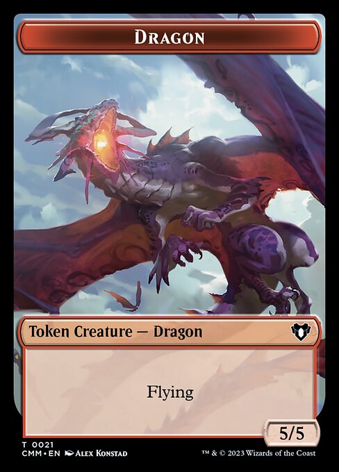 Elemental (0024) // Dragon (0021) Double-Sided Token [Commander Masters Tokens] | Jack's On Queen