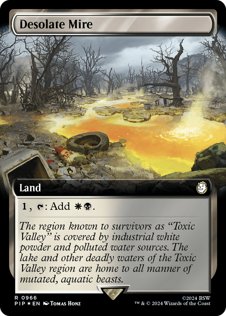 Desolate Mire (Extended Art) (Surge Foil) [Fallout] | Jack's On Queen