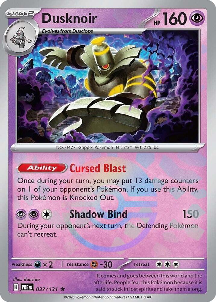 Dusknoir (037/131) (Poke Ball Pattern) [Scarlet & Violet: Prismatic Evolutions] | Jack's On Queen