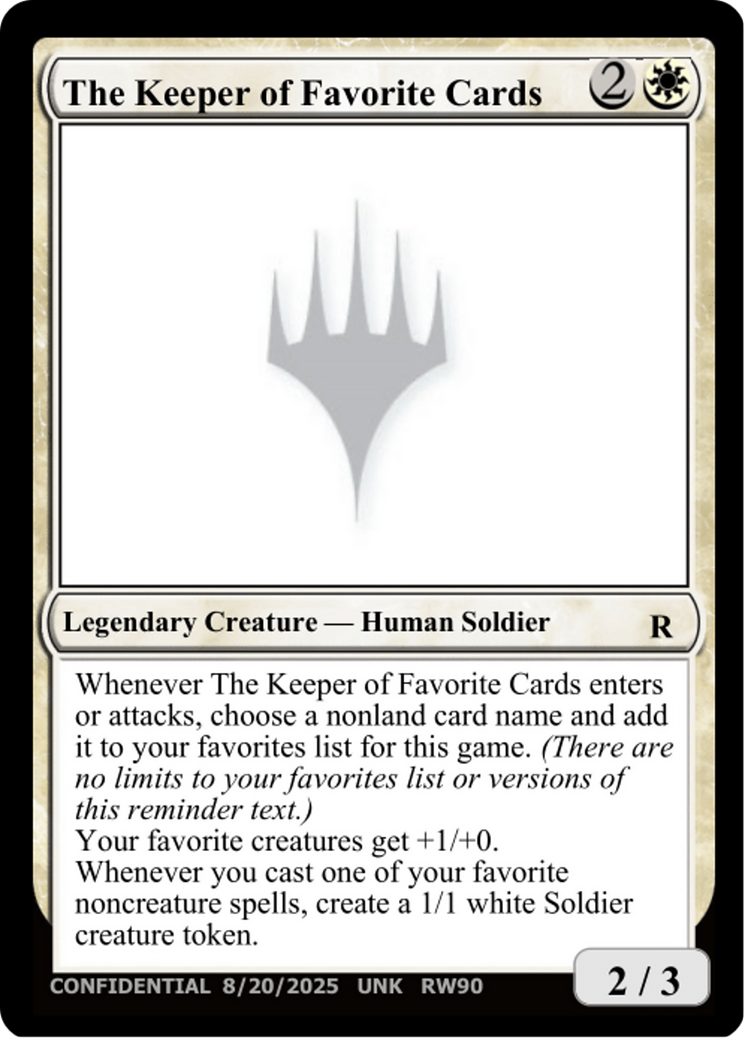 The Keeper of Favorite Cards (8/20/2025) [Unknown Event] | Jack's On Queen