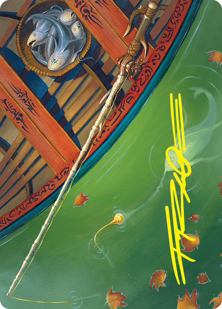 Fishing Pole Art Card (18/54) (Gold-Stamped Signature) [Foundations Art Series] | Jack's On Queen