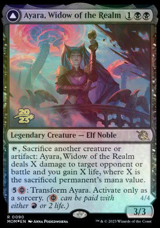 Ayara, Widow of the Realm // Ayara, Furnace Queen [March of the Machine Prerelease Promos] | Jack's On Queen