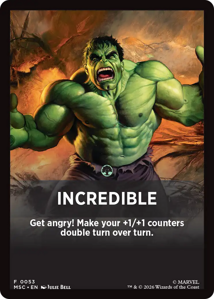 Incredible Theme Card [Marvel Super Heroes Commander] | Jack's On Queen