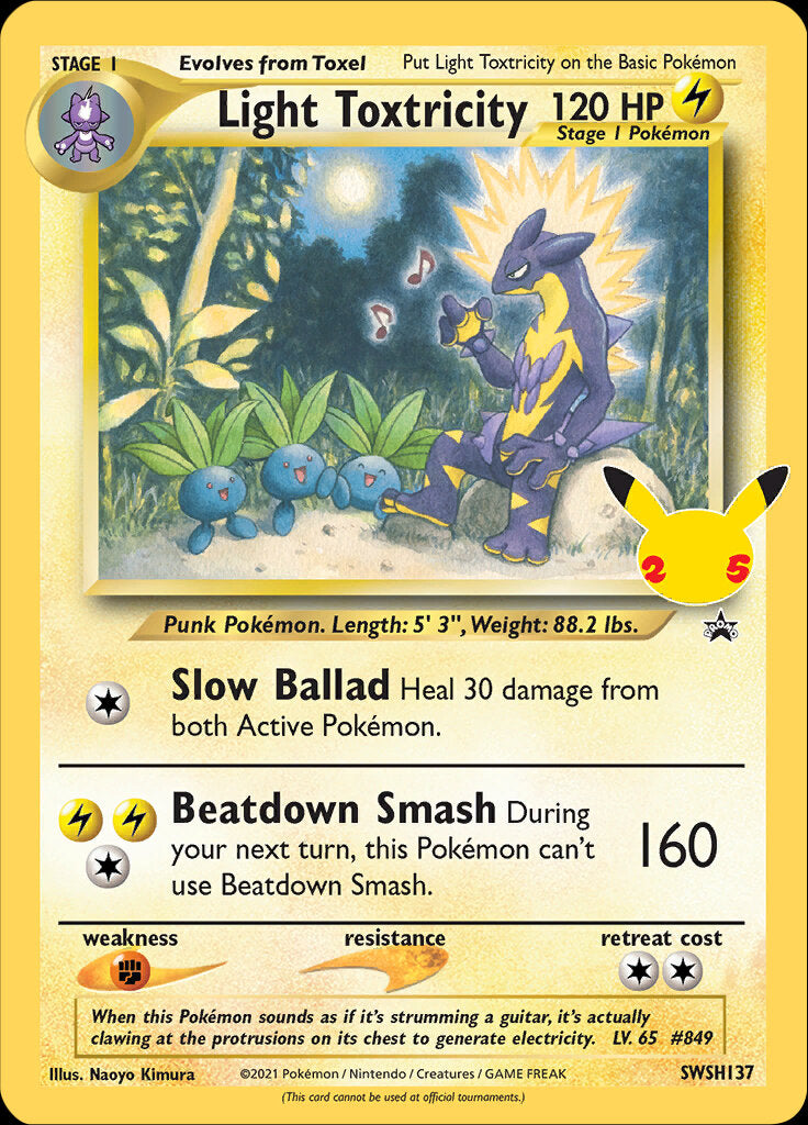 Light Toxtricity (SWSH137) (Celebrations) [Sword & Shield: Black Star Promos] | Jack's On Queen