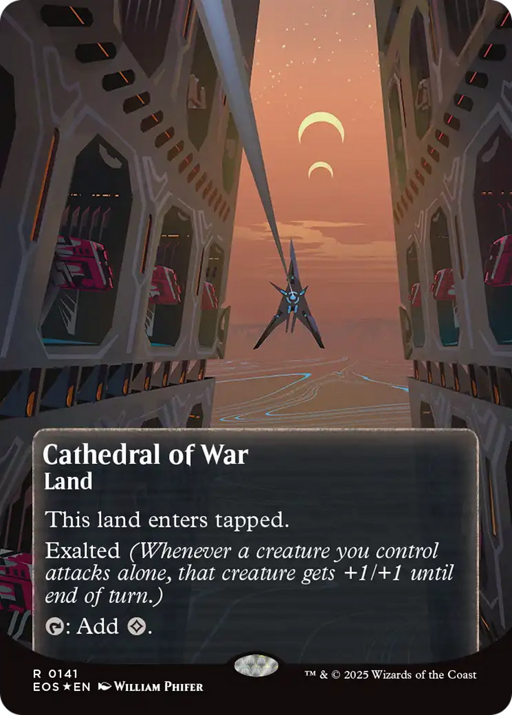 Cathedral of War (0141) (Borderless) (Galaxy Foil) [Edge of Eternities: Stellar Sights] | Jack's On Queen