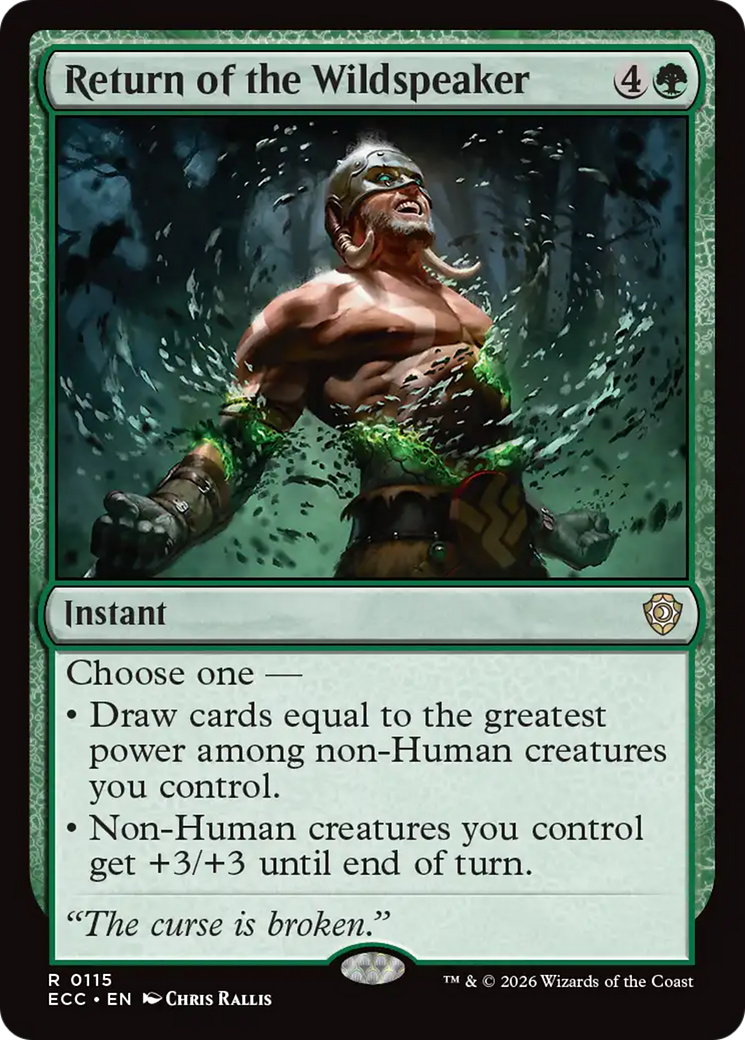 Return of the Wildspeaker [Lorwyn Eclipsed Commander] | Jack's On Queen
