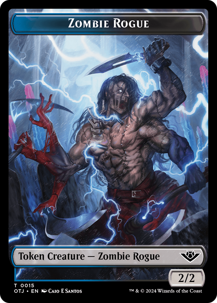 Mercenary // Zombie Rogue Double-Sided Token [Outlaws of Thunder Junction Tokens] | Jack's On Queen