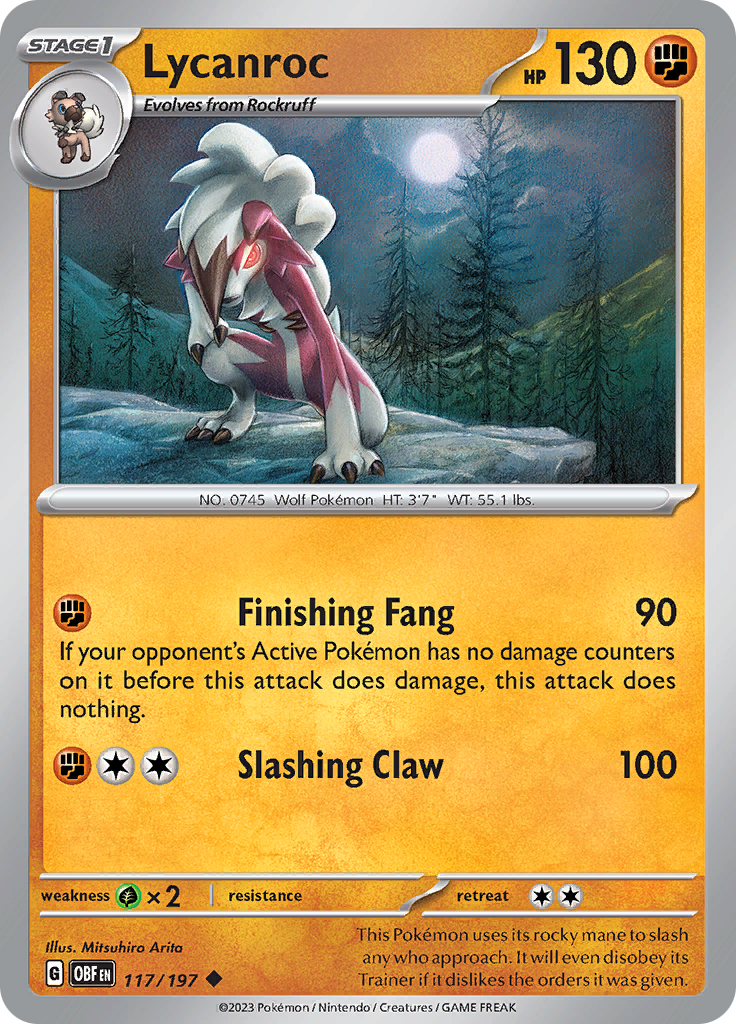 Lycanroc (117/197) [Scarlet & Violet: Obsidian Flames] | Jack's On Queen