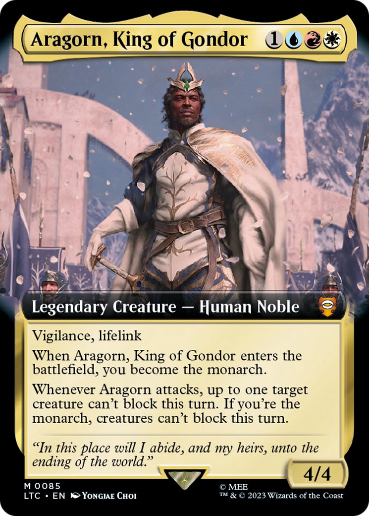 Aragorn, King of Gondor (Extended Art) [The Lord of the Rings: Tales of Middle-Earth Commander] | Jack's On Queen