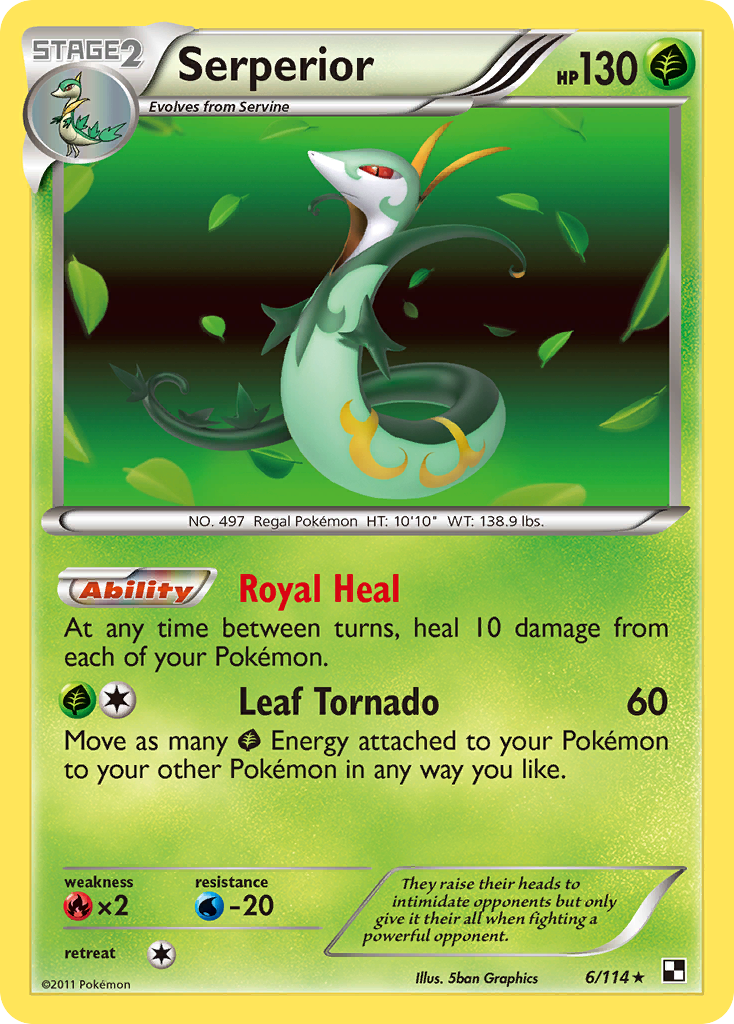 Serperior (6/114) [Black & White: Base Set] | Jack's On Queen