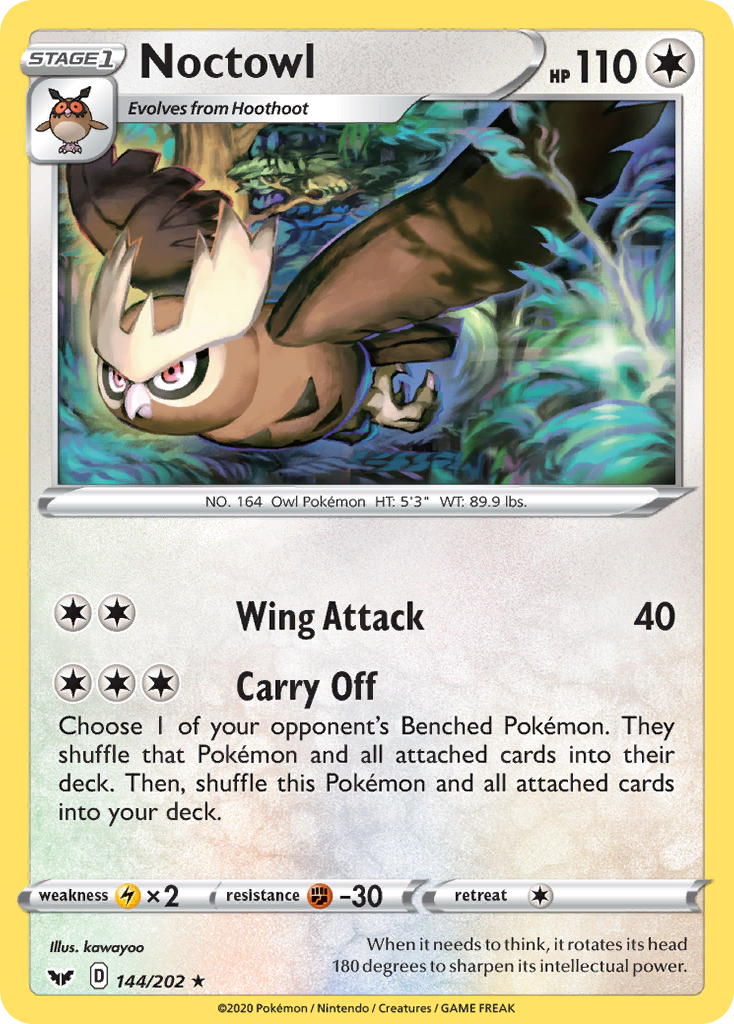 Noctowl (144/202) [Sword & Shield: Base Set] | Jack's On Queen