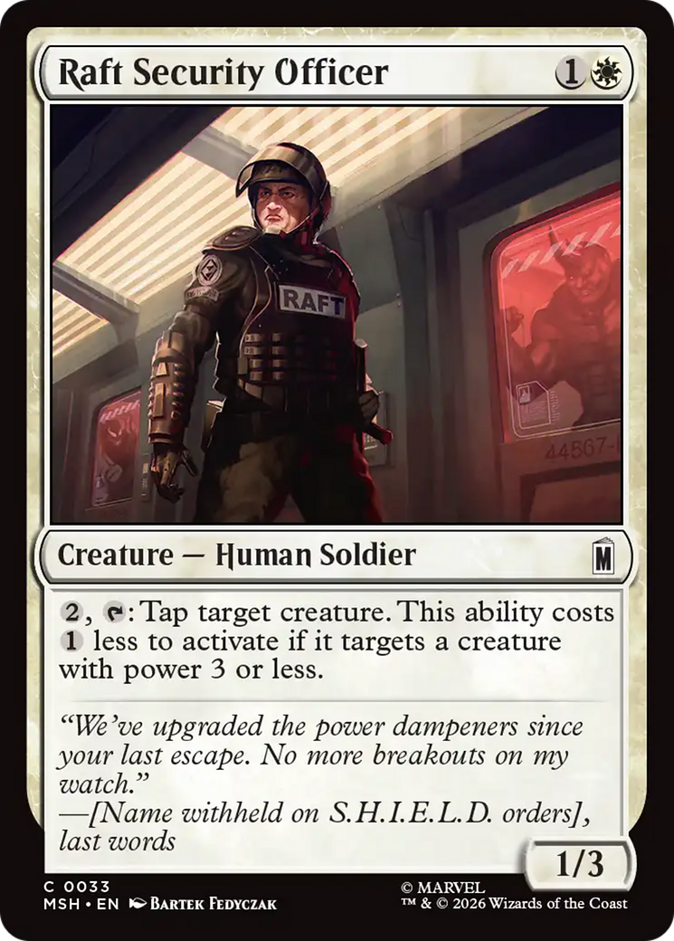 Raft Security Officer [Marvel Super Heroes] | Jack's On Queen