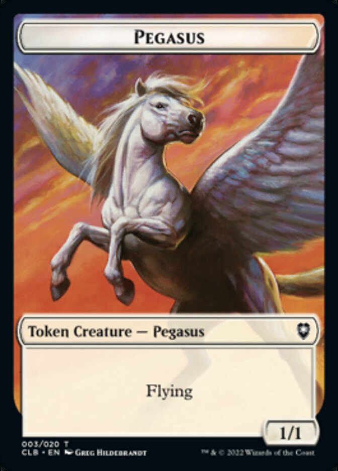 Pegasus Token [Commander Legends: Battle for Baldur's Gate Tokens] | Jack's On Queen
