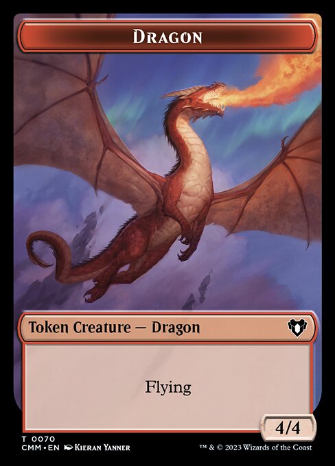 Soldier // Dragon (0021) Double-Sided Token [Commander Masters Tokens] | Jack's On Queen