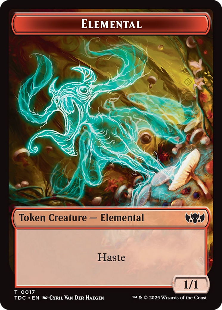 Elemental (0017) // Warrior Double-Sided Token [Tarkir: Dragonstorm Commander Tokens] | Jack's On Queen