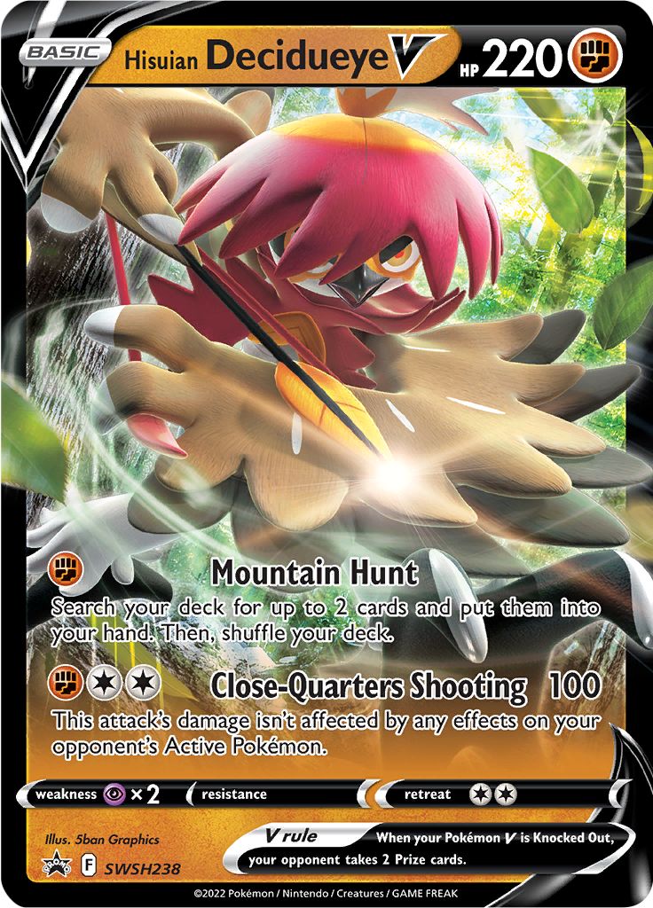 Hisuian Decidueye V (SWSH238) [Sword & Shield: Black Star Promos] | Jack's On Queen