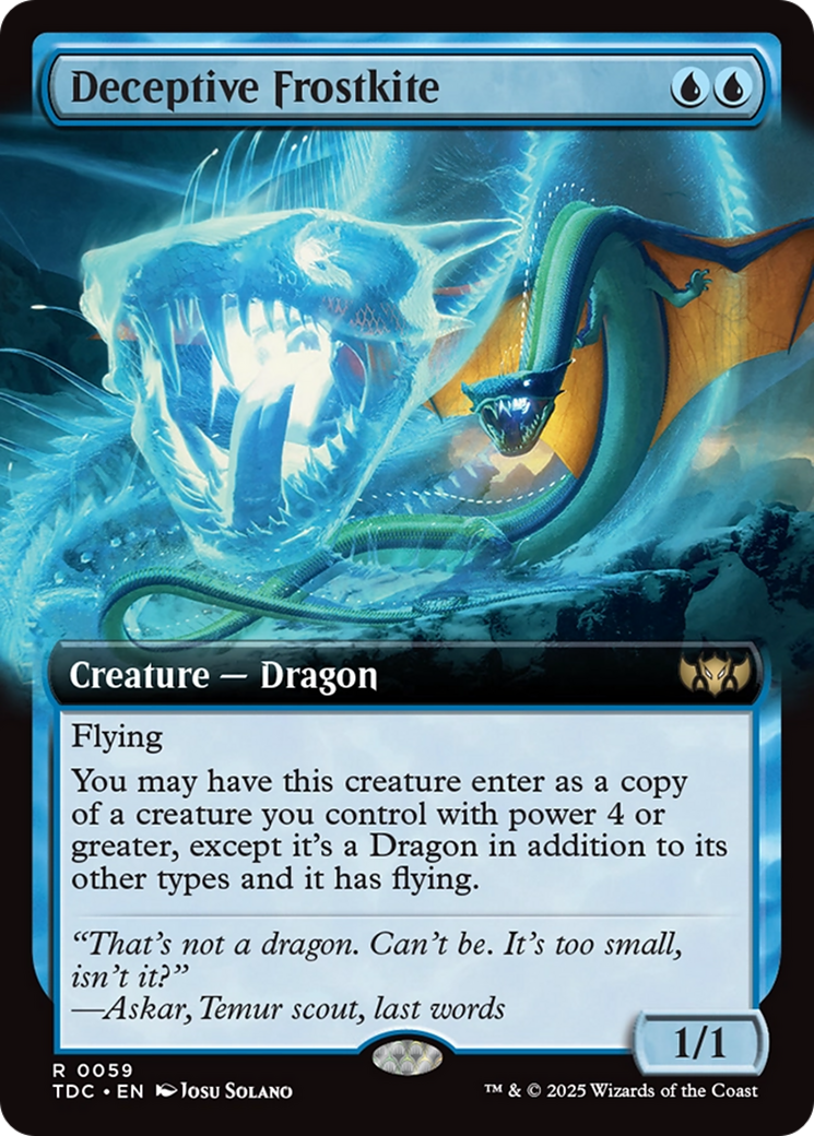 Deceptive Frostkite (Extended Art) [Tarkir: Dragonstorm Commander] | Jack's On Queen