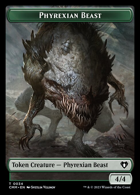 Eldrazi Spawn // Phyrexian Beast Double-Sided Token [Commander Masters Tokens] | Jack's On Queen