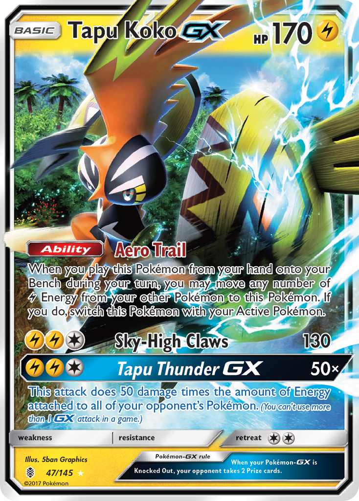 Tapu Koko GX (47/145) [Sun & Moon: Guardians Rising] | Jack's On Queen