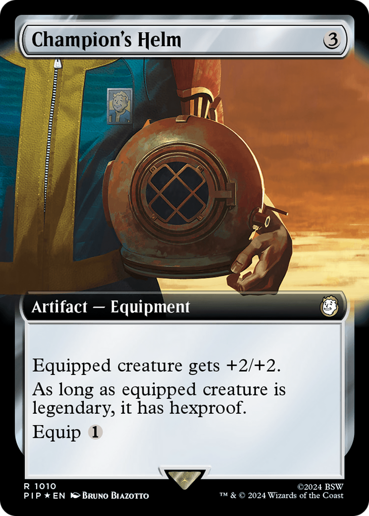 Champion's Helm (Extended Art) (Surge Foil) [Fallout] | Jack's On Queen