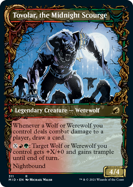 Tovolar, Dire Overlord // Tovolar, the Midnight Scourge (Showcase Equinox) [Innistrad: Midnight Hunt] | Jack's On Queen